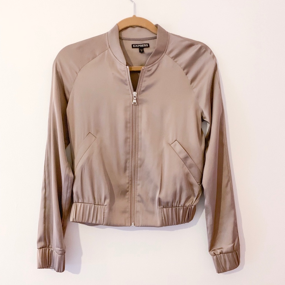 Express metallic silky jacket